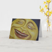 Big Moon Face Kaart (Gele Bloem)