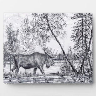 Big Moose Plaque Fotoplaat