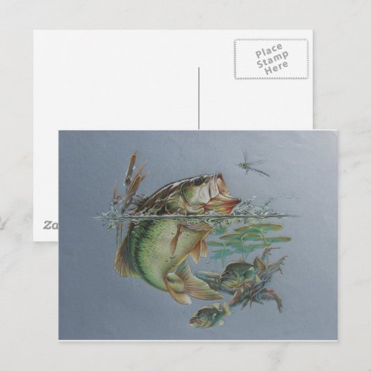 Big Mouth Bass Briefkaart (Voorkant / Achterkant)