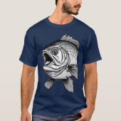 Big Mouth Bass Fish T-shirt (Voorkant)