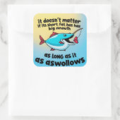 Big Mouth, Big Laughs, Het plezier van Gevist Vierkante Sticker (Tas)