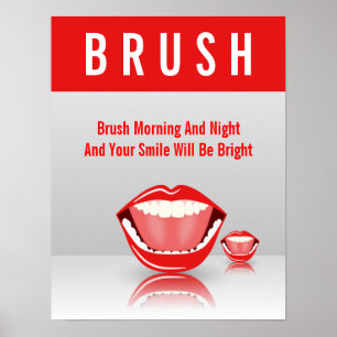 Big Mouth BRUSH Dentale Poster