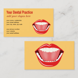 Big Mouth Gold Professional Dental Kinder Dentist Visitekaartje