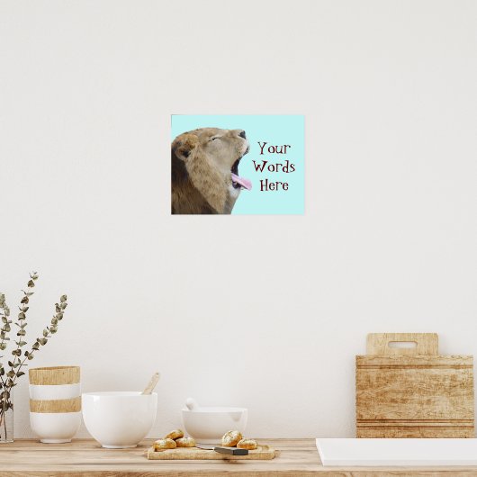 Big Mouth Lion Poster Print (Keuken)