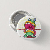 Big Mouth Monster-knop Ronde Button 3,2 Cm (Voorkant /achterkant)