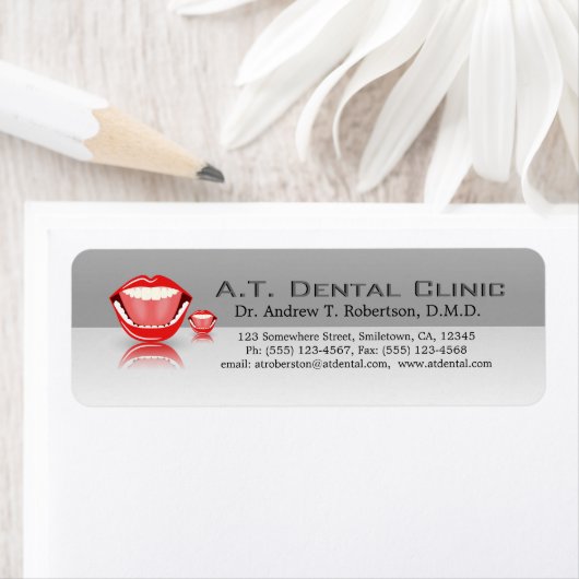 Big Mouth Professional Dental Return Address Label (Insitu)