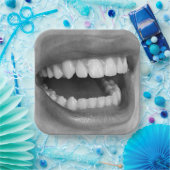 Big Mouth Square Paper Plates Papieren Bordje (Feest)