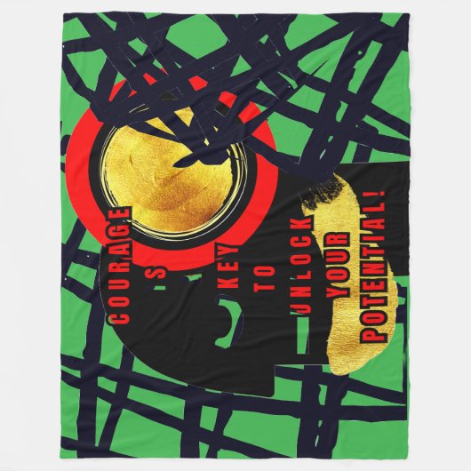 BIG MOVES Fleece Deken (Voorkant)