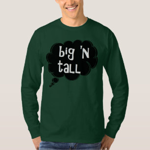 Big 'n Tall T-shirt met lange mouwen van dalDesign