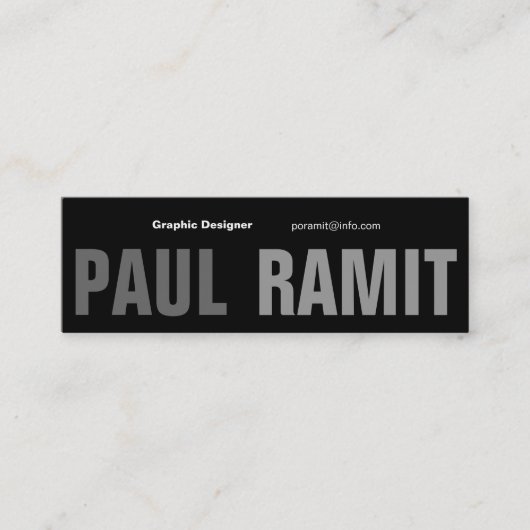 Big Name Font 6 Visitekaartje (Voorkant)