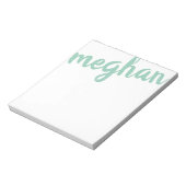 Big Name Mint Green Persoonlijke Blocnote (Linkerzijde)