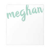 Big Name Mint Green Persoonlijke Blocnote (Voorkant)