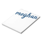 Big Name Navy Blue, aangepast notebook Notitieblok (Linkerzijde)