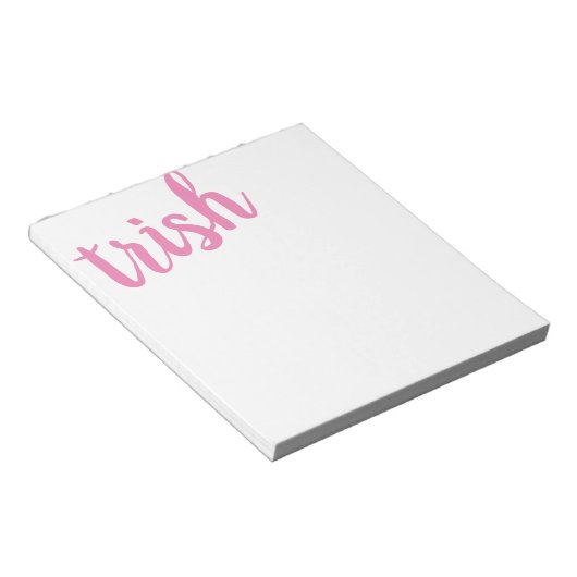 Big Name Pink op maat Notitieblok (Schuin)
