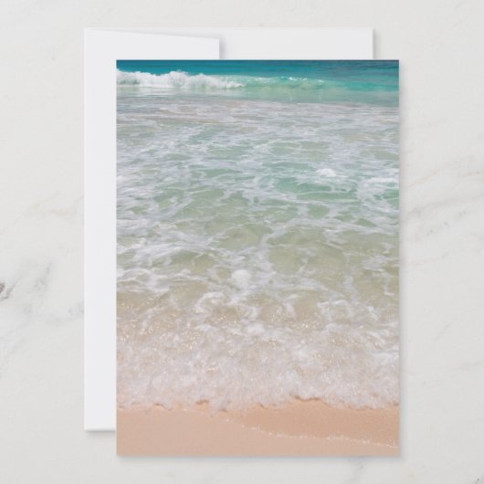 Big Names Casual Wedding Turquoise Zee Uitnodiging (Achterkant)