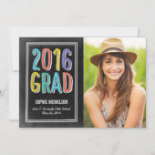 Big News Afstuderen Aankondiging uitnodiging Chalk (Voorkant)