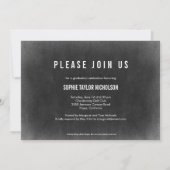 Big News Afstuderen Aankondiging uitnodiging Chalk (Achterkant)