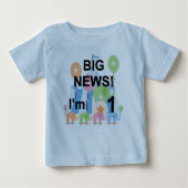 Big News Circus 1st Birthday T-shirts en cadeautje (Voorkant)