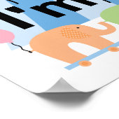 Big News Circus 1st Birthday T-shirts en cadeautje Poster (Hoek)