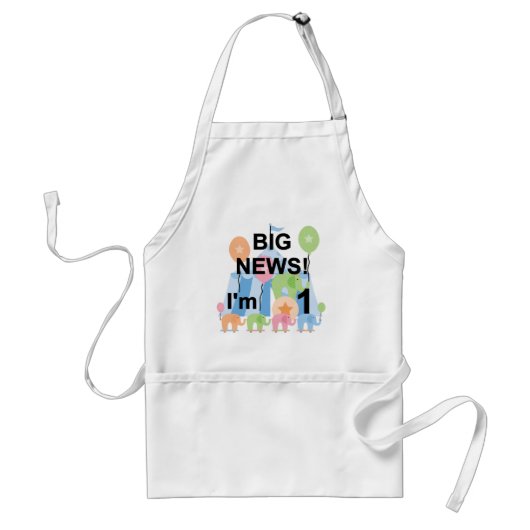 Big News Circus 1st Birthday T-shirts en cadeautje Standaard Schort (Voorkant)