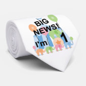 Big News Circus 1st Birthday T-shirts en cadeautje Stropdas (Opgerold)