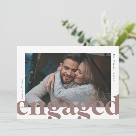 Big News | Foto-Verloving Aankondiging (Staand voorkant)