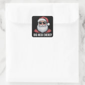 Big Nick Energy Christmas Santa Sunglasses Xmas Vierkante Sticker (Tas)
