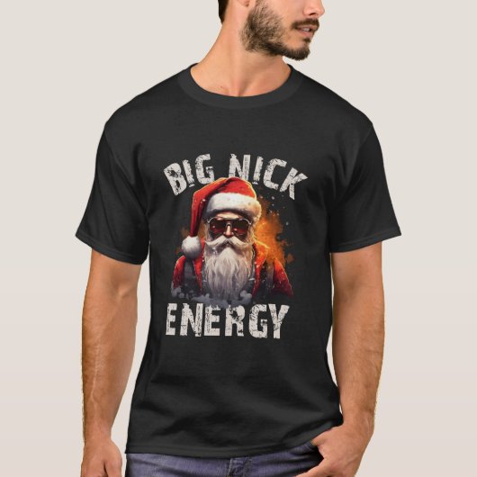 Big Nick Energy Cool Santa Zonnebril Christmas Xm T-shirt (Voorkant)