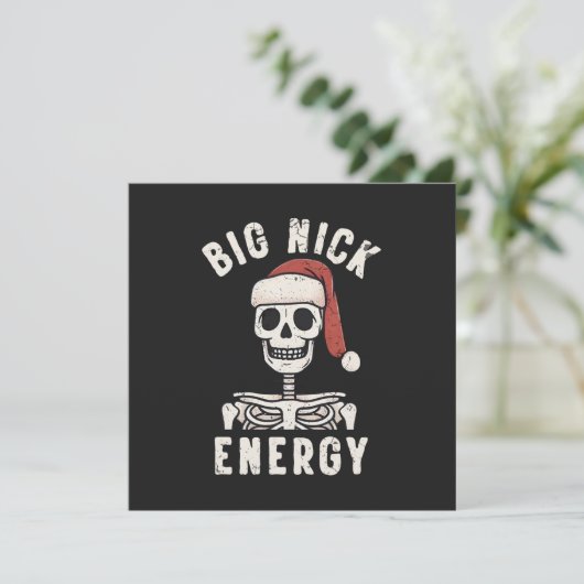 Big Nick Energy Feestdagenkaart (Staand voorkant)