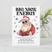 Big Nick Energy Friendsmas Christmas Party Invite Kaart (Staand voorkant)