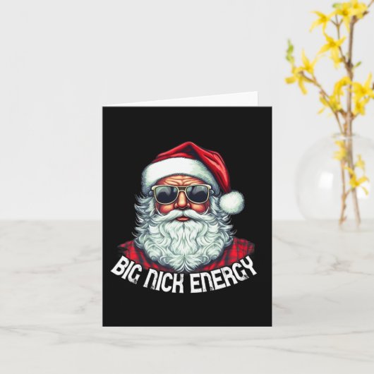 Big Nick Energy Fun Kerstmis 1 Kaart (Gele Bloem)