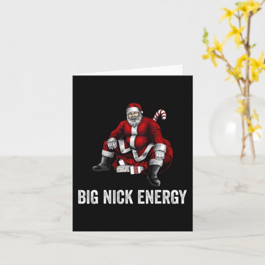 Big Nick Energy Fun Kerstmis 3 Kaart (Gele Bloem)