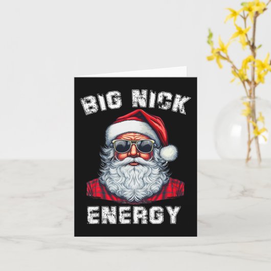 Big Nick Energy Fun Kerstmis 4 Kaart (Gele Bloem)