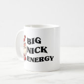 Big Nick Energy Funny Cool Grafische Kerstmis Koffiemok (Voorkant links)