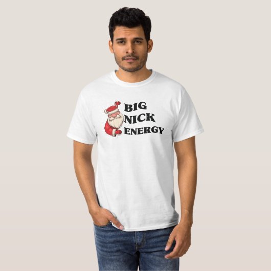 Big Nick Energy Funny Cool Grafische Kerstmis T-shirt (Voorkant volledig)