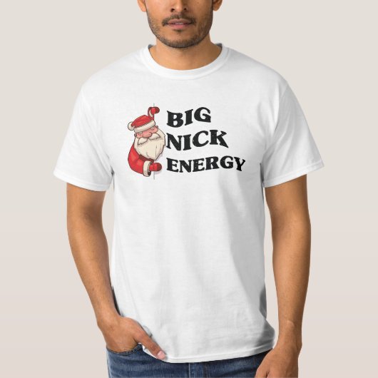 Big Nick Energy Funny Cool Grafische Kerstmis T-shirt (Voorkant)