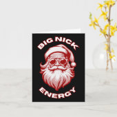 Big Nick Energy Funny Kerstkerstkerst Kaart (Gele Bloem)