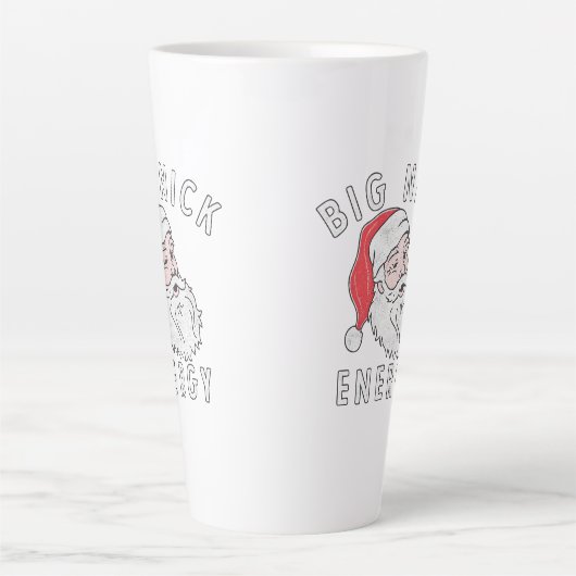 Big Nick Energy – Funny Santa Christmas Design Latte Mok (Voorkant)
