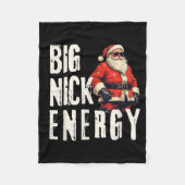 Big Nick Energy Funny Santa Christmas  Fleece Deken (Voorkant)
