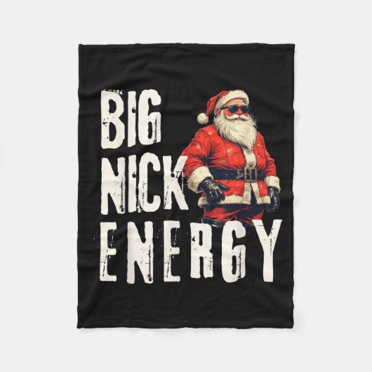 Big Nick Energy Funny Santa Christmas  Fleece Deken (Voorkant)