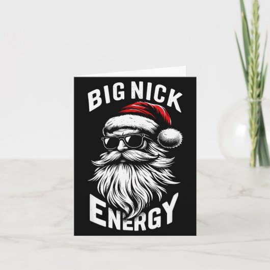 Big Nick Energy Funny Santa Christmas  Kaart (Voorkant)