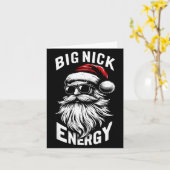 Big Nick Energy Funny Santa Christmas  Kaart (Gele Bloem)