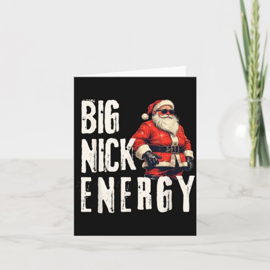 Big Nick Energy Funny Santa Christmas  Kaart (Voorkant)