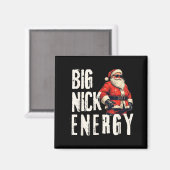 Big Nick Energy Funny Santa Christmas  Magneet (Voorkant / Achterkant)