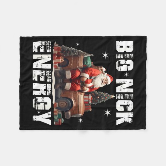 Big Nick Energy Funny Santa Christmas Shirts And Fleece Deken (Voorkant (Horizontaal))