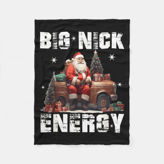 Big Nick Energy Funny Santa Christmas Shirts And  Fleece Deken (Voorkant)