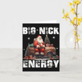 Big Nick Energy Funny Santa Christmas Shirts And  Kaart (Gele Bloem)