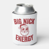 Big Nick Energy Funny Santa Rude Kerstgrap Blikjeskoeler (Blikje Voorkant)