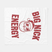 Big Nick Energy Funny Santa Rude Kerstgrap Fleece Deken (Voorkant (Horizontaal))