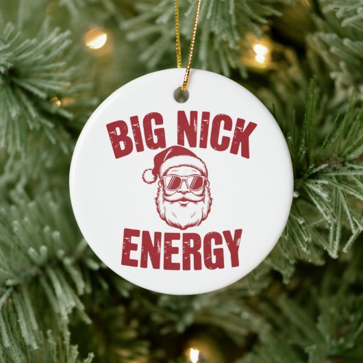 Big Nick Energy Funny Santa Rude Kerstgrap Keramisch Ornament (Boom)